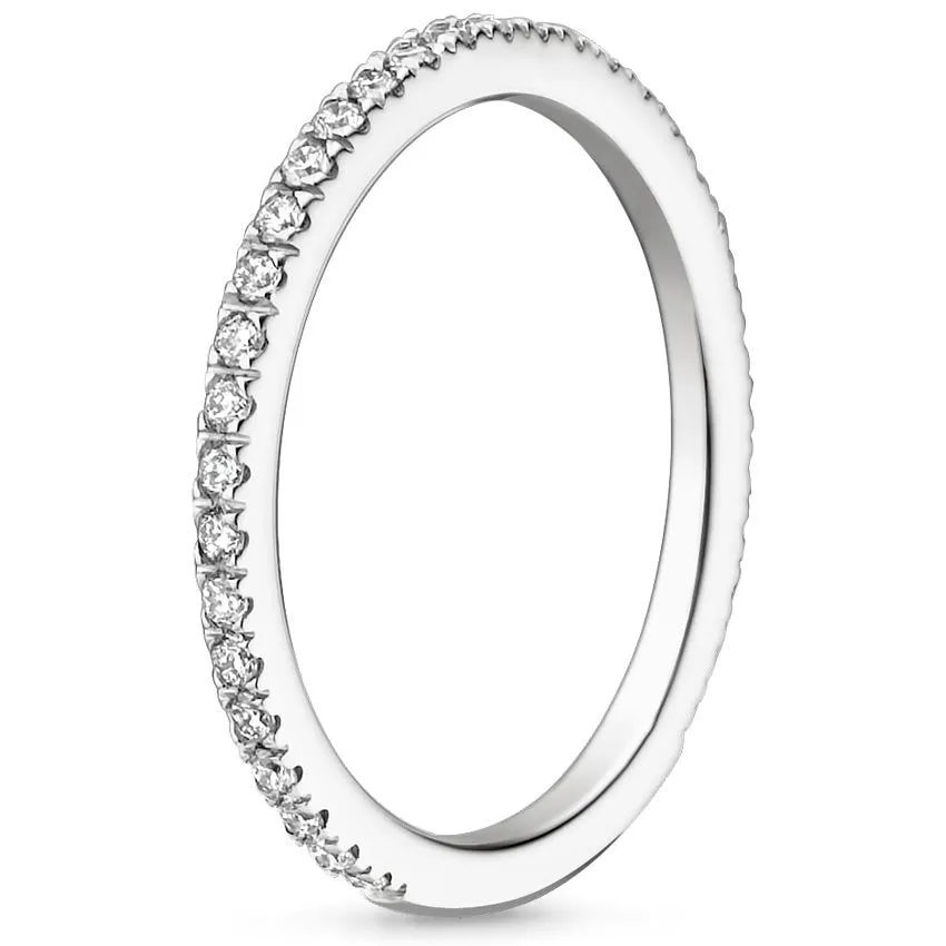 0.25ctw Luxe Ballad Pave Half Eternity Diamond Wedding Band Ring - LR24