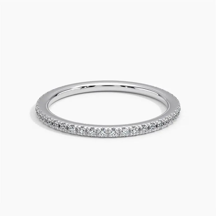 0.25ctw Luxe Ballad Pave Half Eternity Diamond Wedding Band Ring - LR24