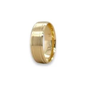 14K Y Gold Brushed Finish Wedding Band