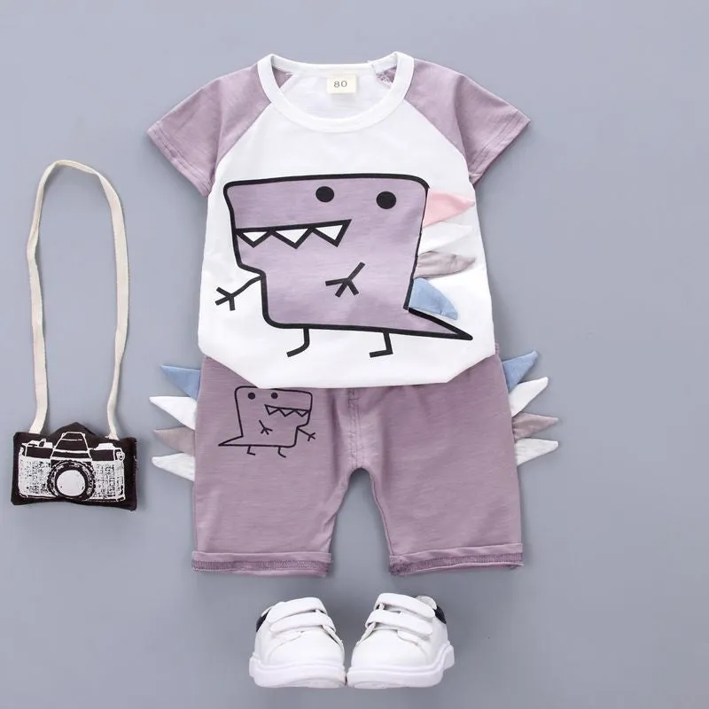 2 Piece Logan Dinosaur T-shirt and Shorts Set