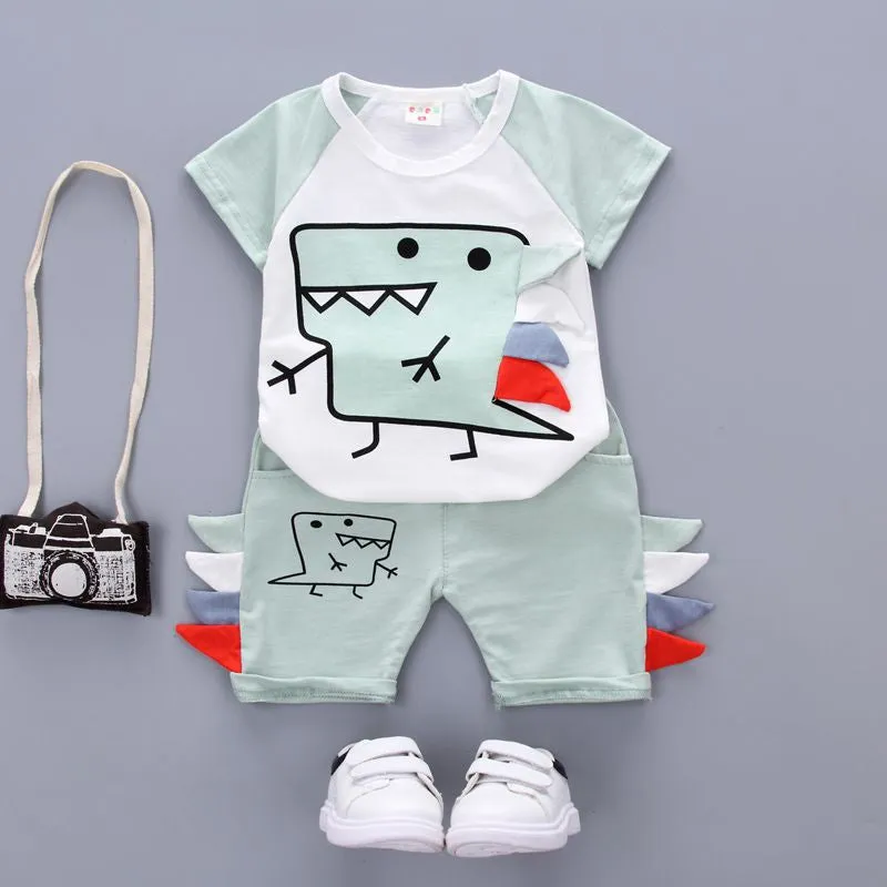 2 Piece Logan Dinosaur T-shirt and Shorts Set