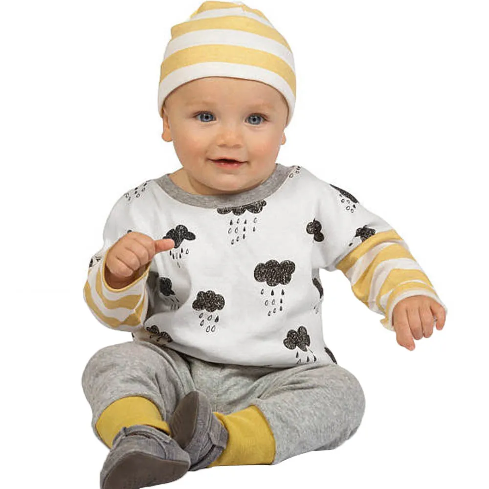 2 Piece Rainy Day Baby Boy Shirt and Pants Set  *Hat Not Included*