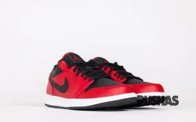 Air Jordan 1 Low 'Reverse Bred Pebbled Swoosh'