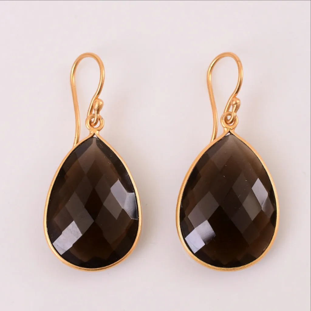 Alia earrings with smoky quartz