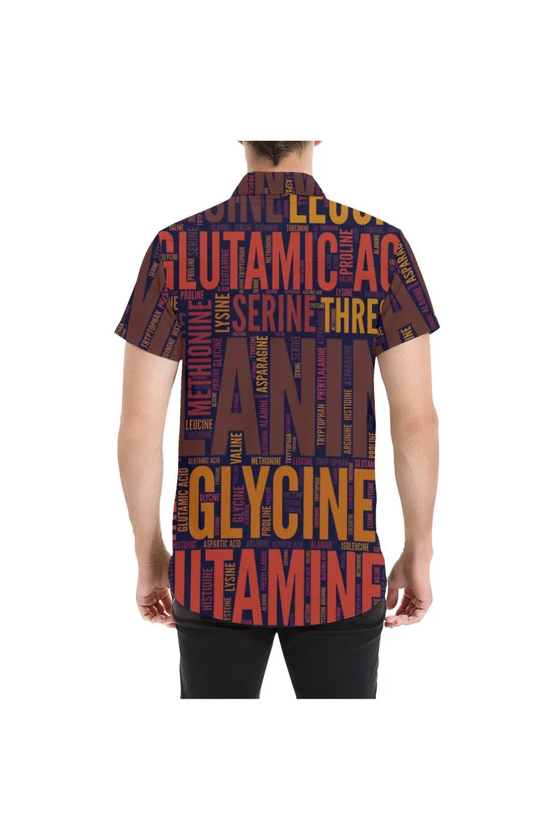 Amino Acid Motif Men'S Short Sleeve Shirt