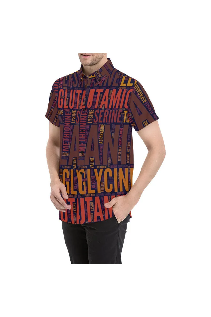 Amino Acid Motif Men'S Short Sleeve Shirt