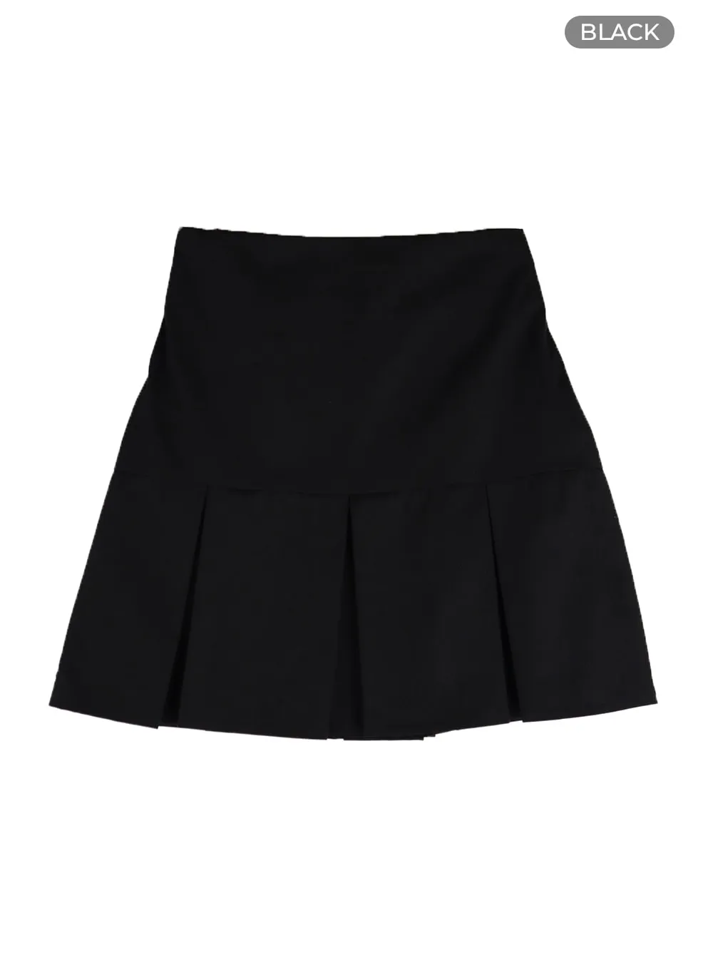 Basic Cotton Pleated Mini Skirt IM406