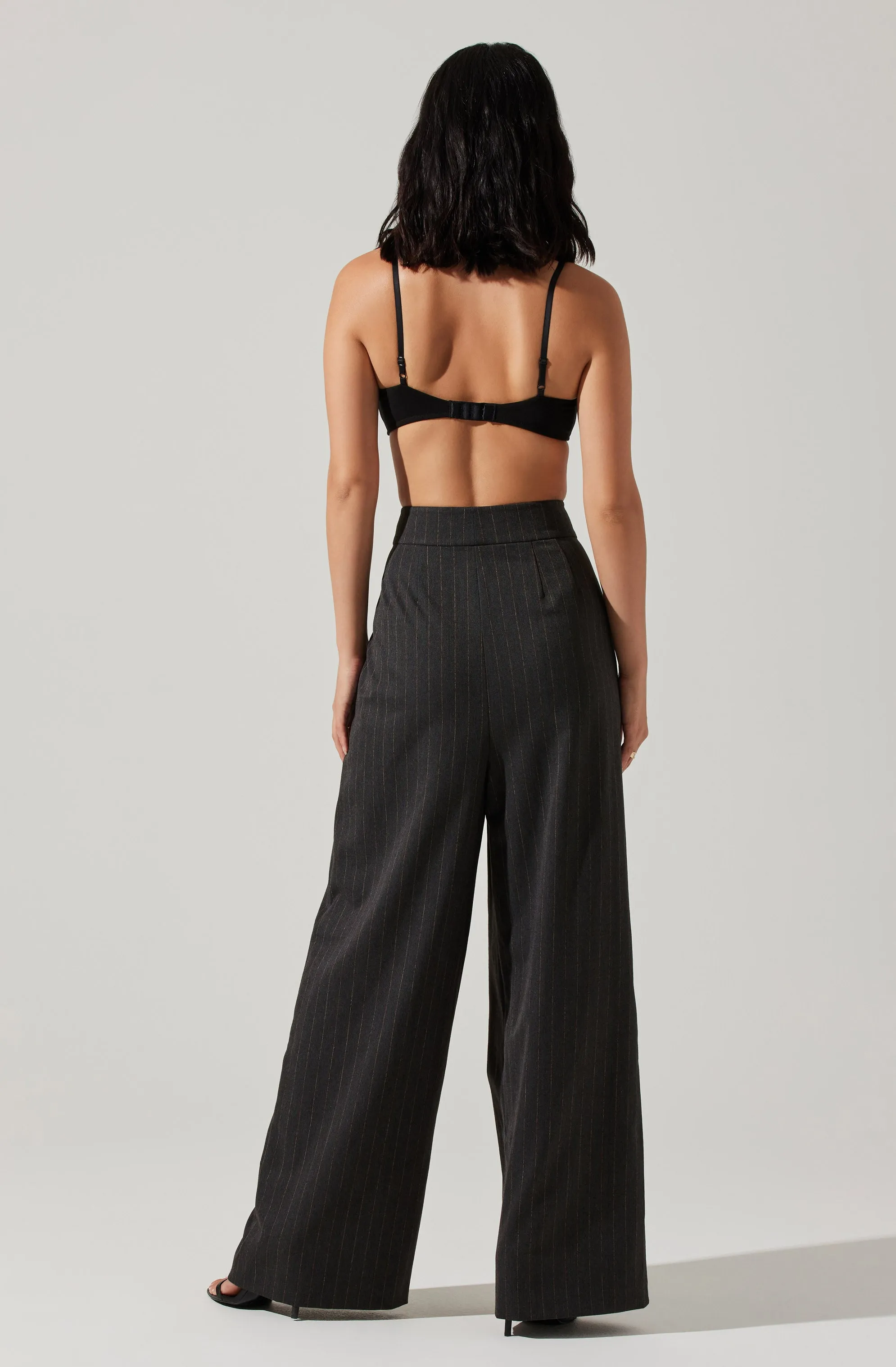 Boyfriend Pleated Criss-Cross Waist Pants