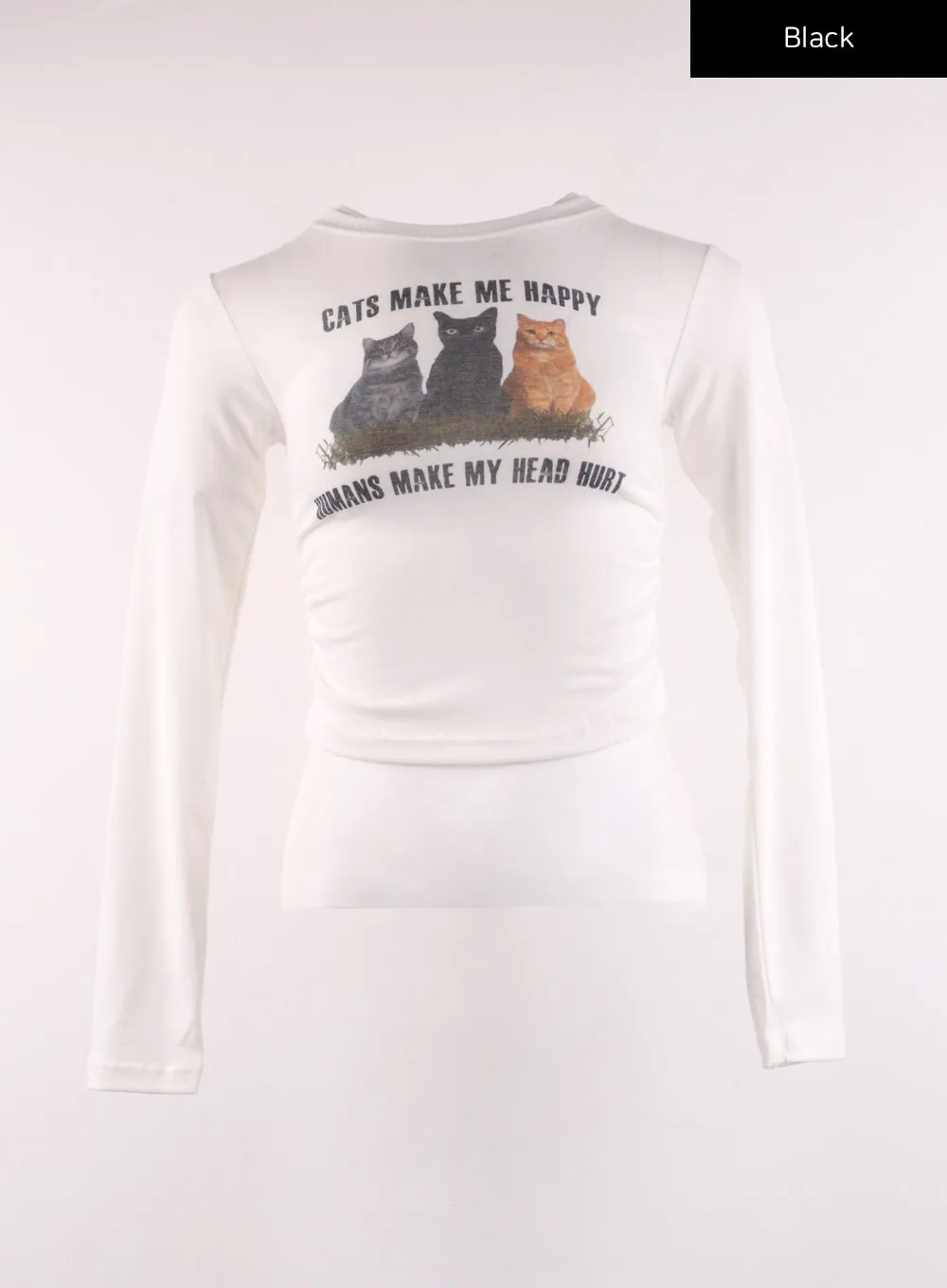 Cat Graphic Crop Tee IJ430