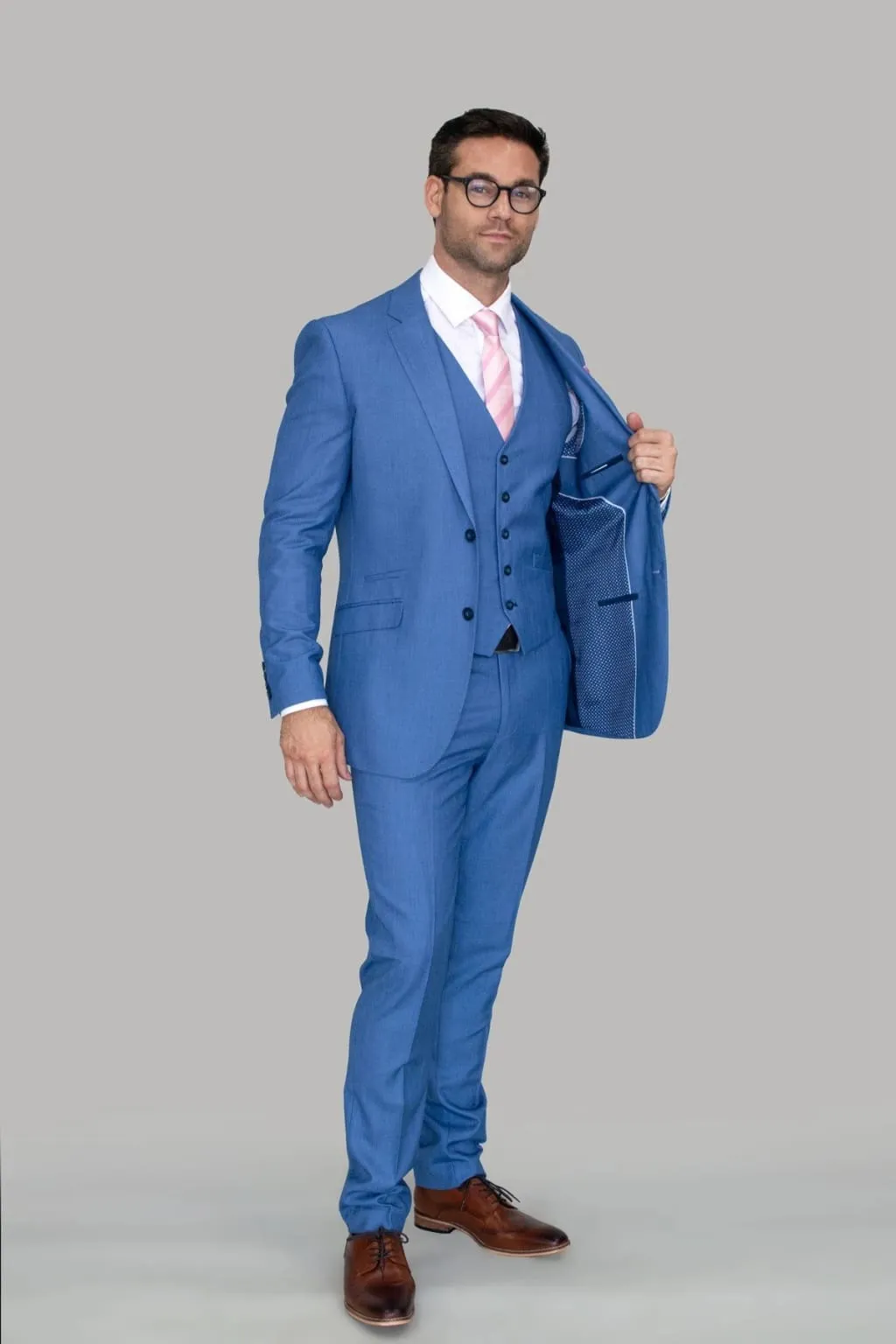 Cavani Blue Jay 3 Piece Sky Blue waistcoat