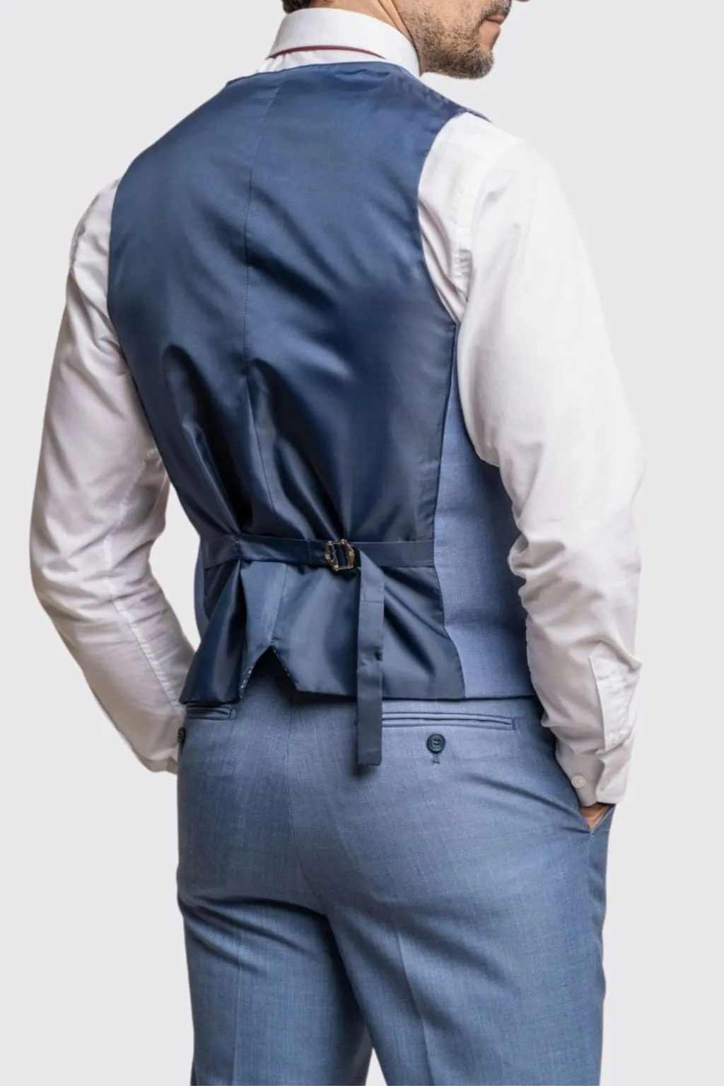 Cavani Blue Jay 3 Piece Sky Blue waistcoat