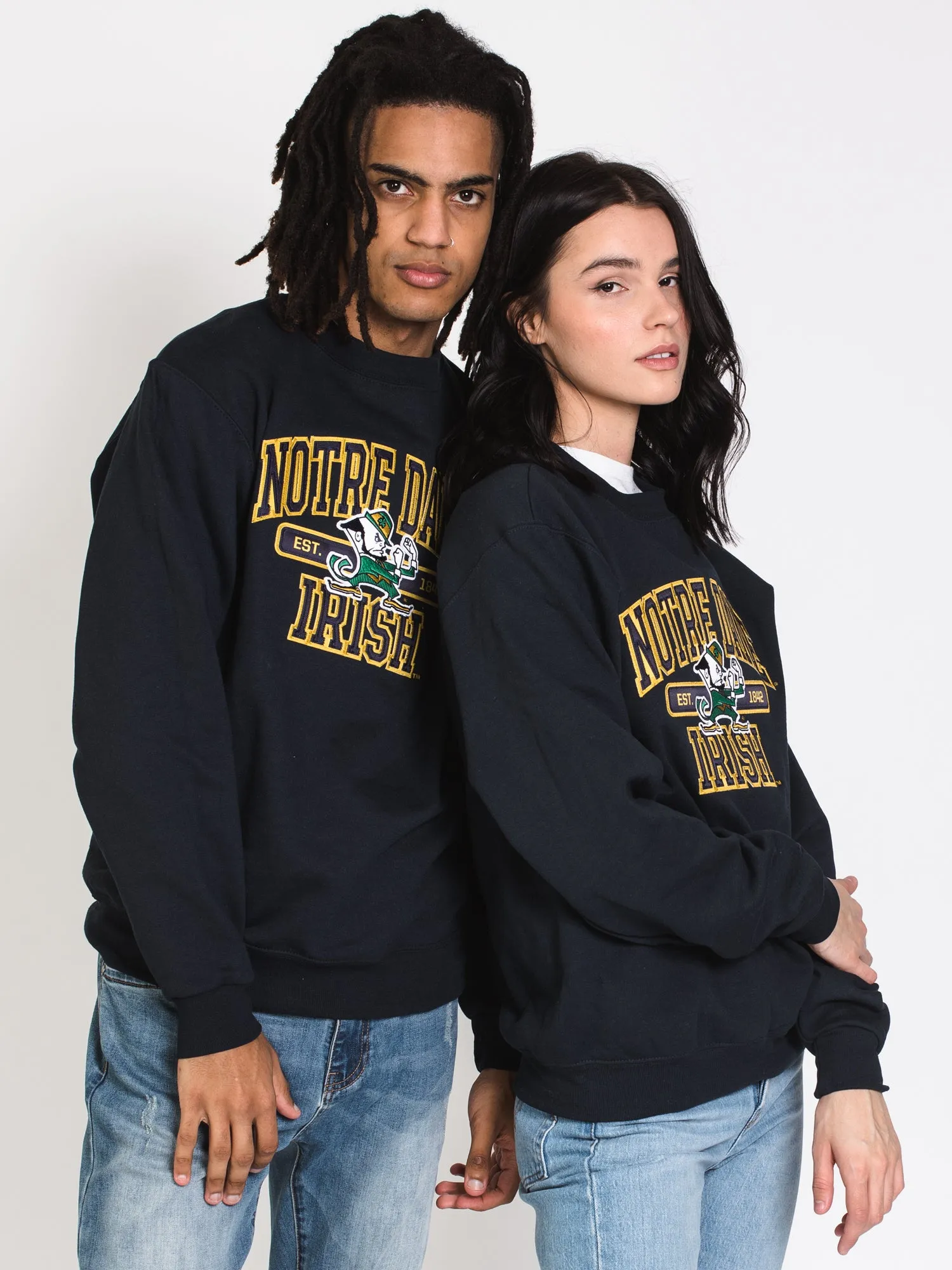 CHAMPION ECO POWERBLEND NOTRE DAME CREWNECK SWEATER - CLEARANCE