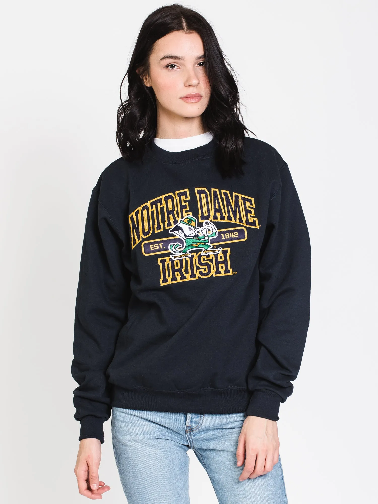 CHAMPION ECO POWERBLEND NOTRE DAME CREWNECK SWEATER - CLEARANCE