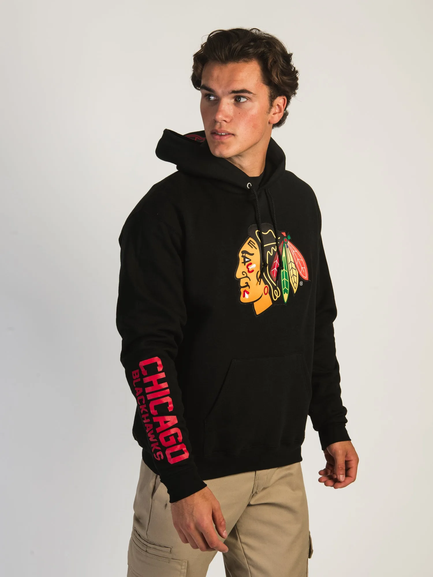 CHAMPION NHL CHICAGO BLACKHAWKS CENTER ICE PULLOVER HOODIE