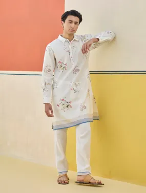 Ciro Floral Kurta Set - Ivory