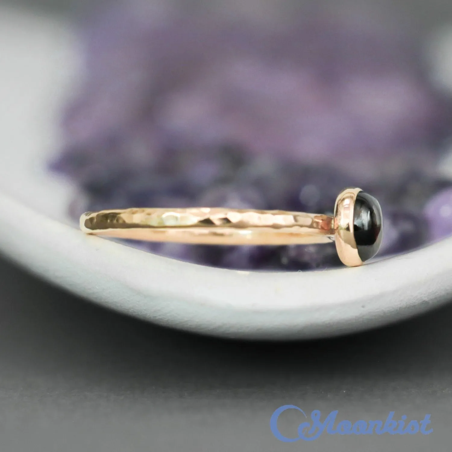 Delicate 14 K Gold Filled Garnet Stacking Promise Ring | Moonkist Designs