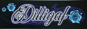 Dilligaf Purple Roses Sticker 8 1/2 x 2 1/2