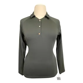 Dover 'Galen' Long Sleeve Shirt in Forest Green - Women's Large