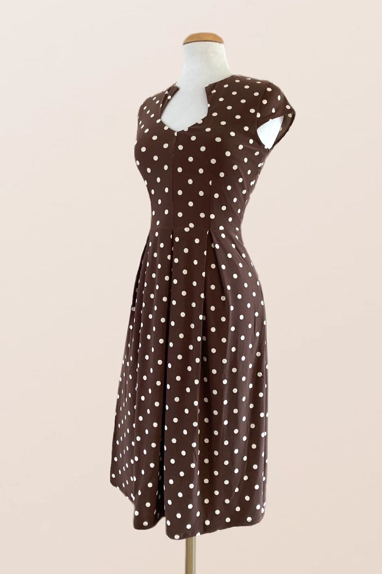 Elsbeth Brown Polka Dot Dress