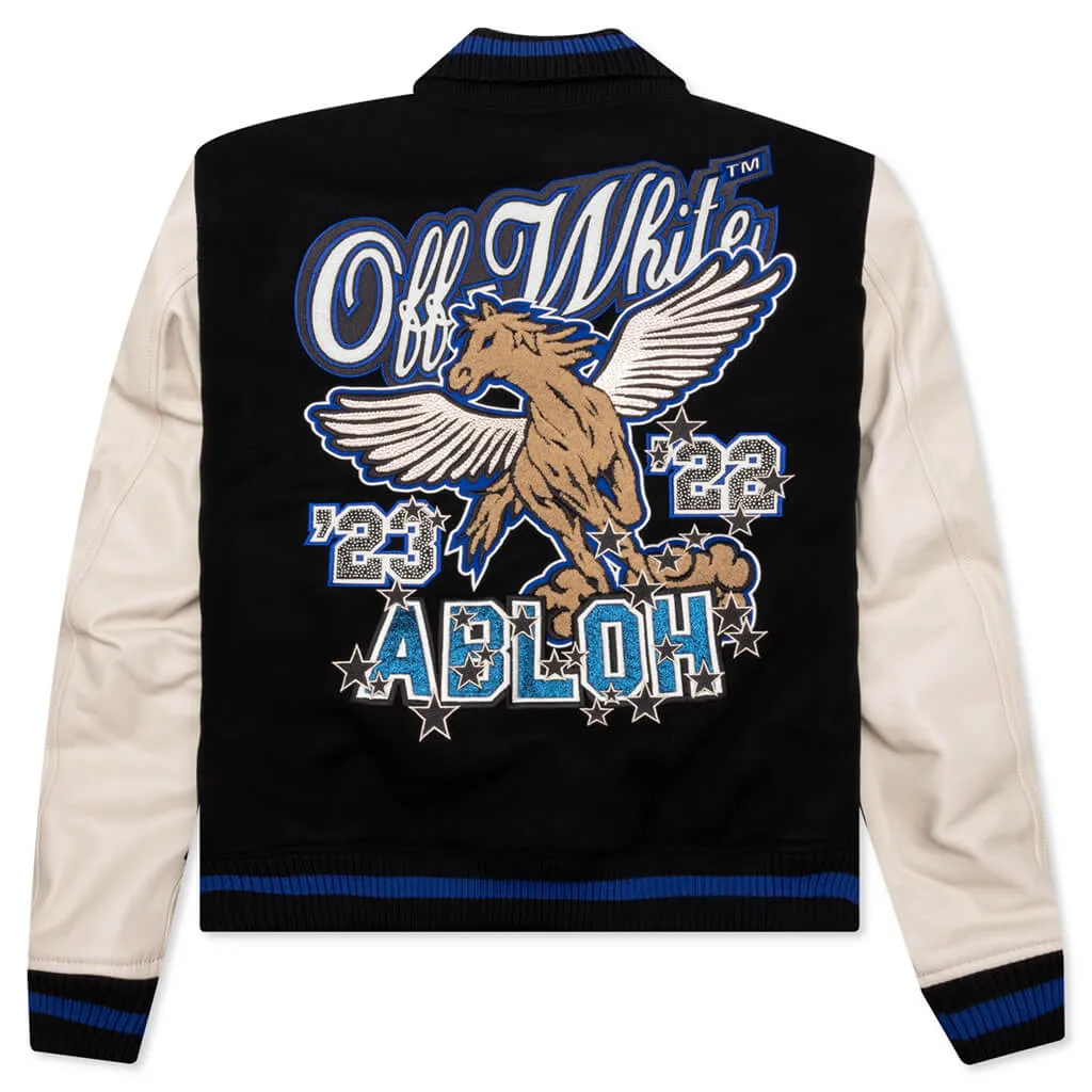 EMB Graphics Leather Varsity - Black/Blue