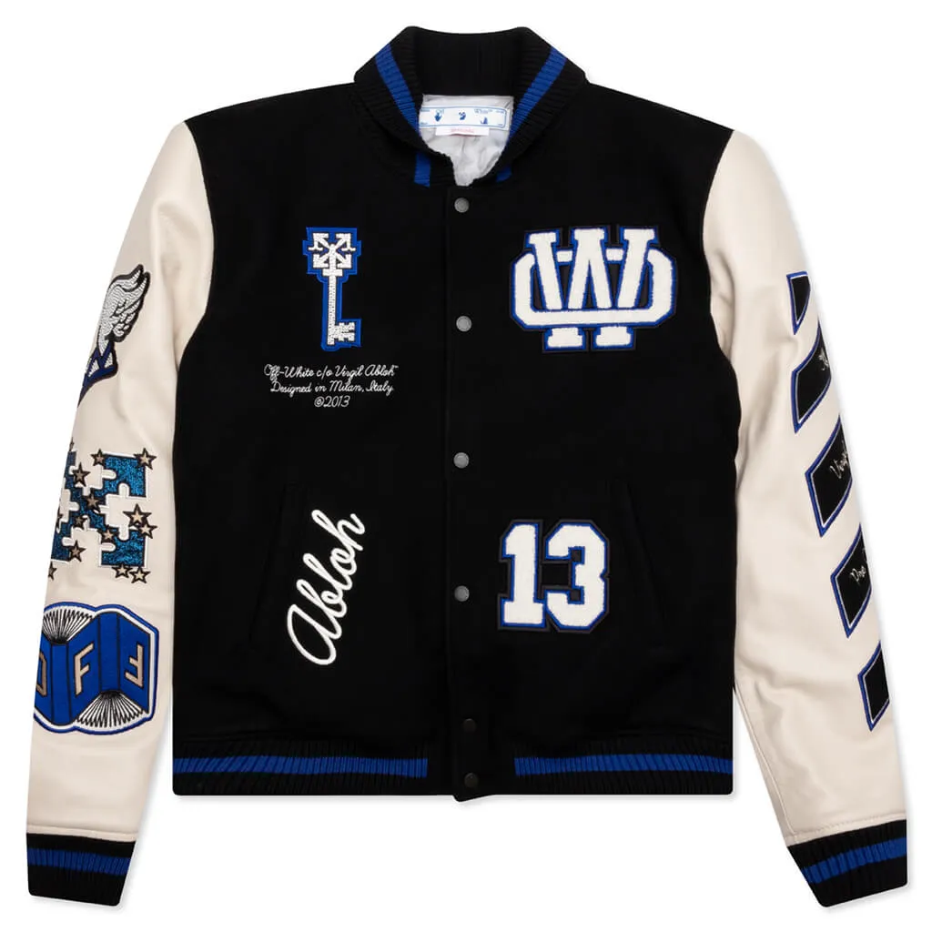 EMB Graphics Leather Varsity - Black/Blue