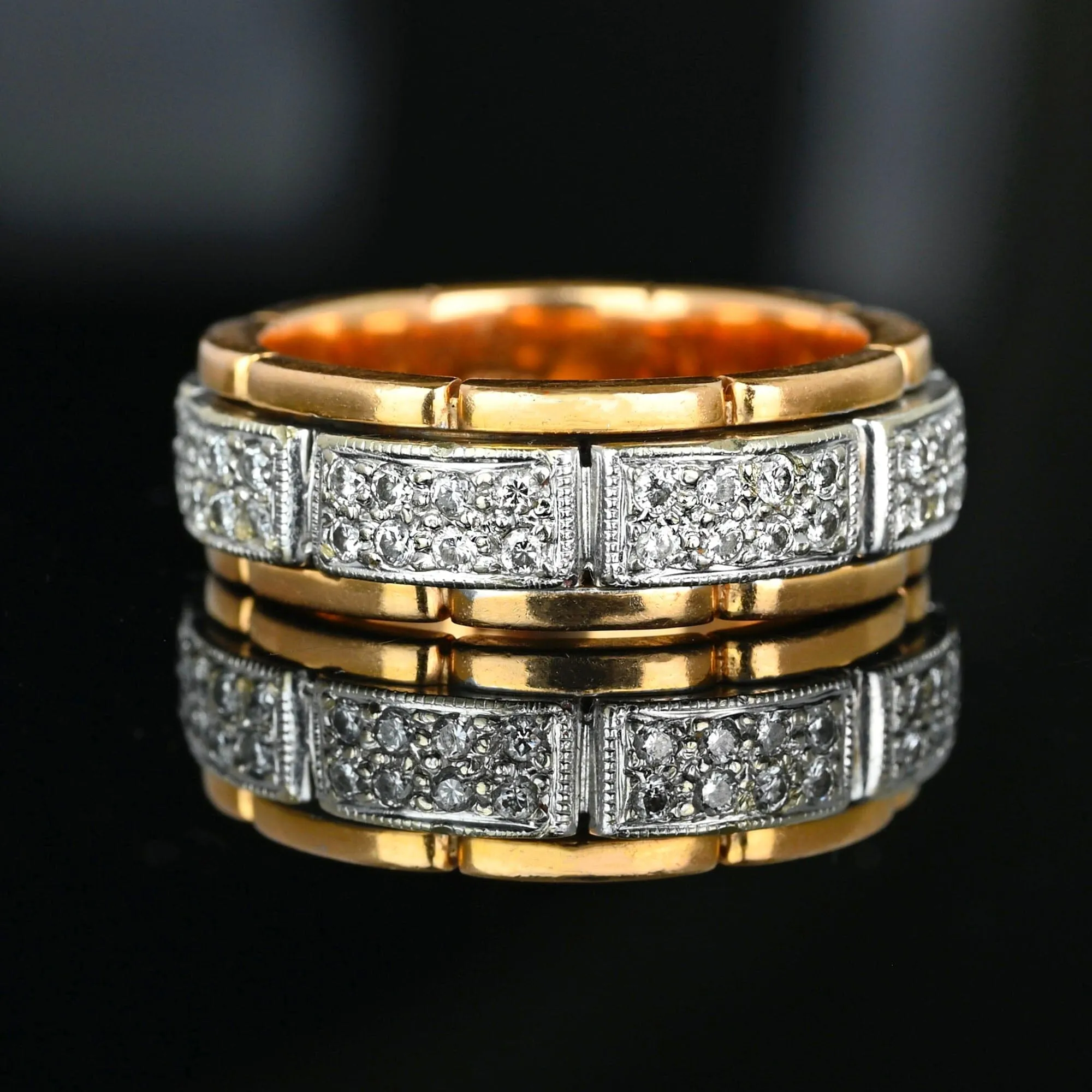 Exquisite .65 Carat Diamond 18K Gold Spinner Ring Band