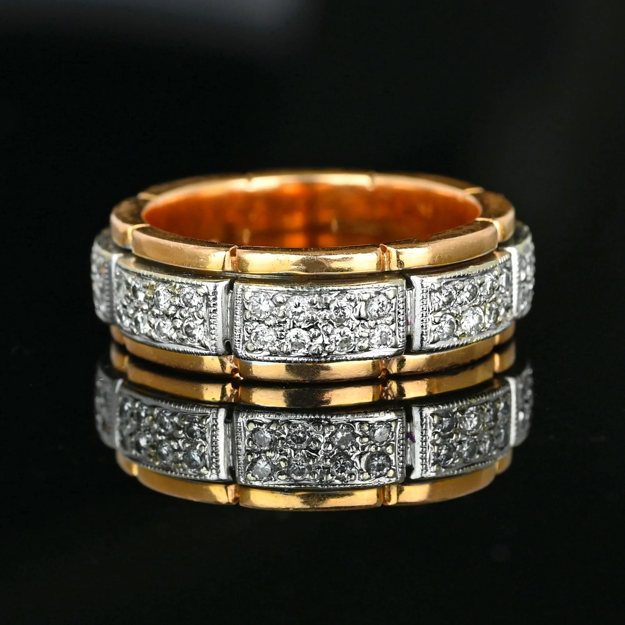 Exquisite .65 Carat Diamond 18K Gold Spinner Ring Band