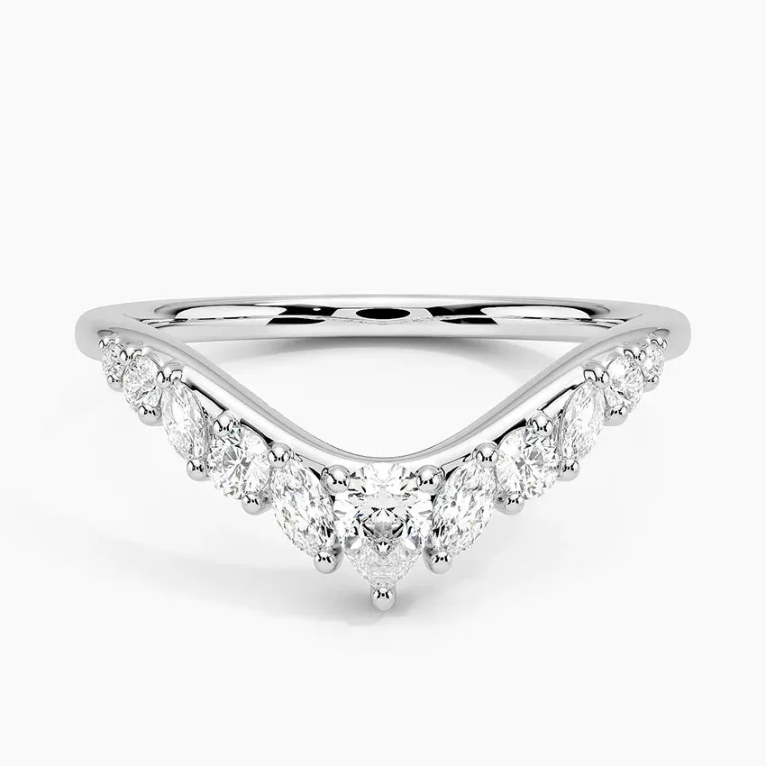 Floriana Contoured Wedding Band Ring - LR112