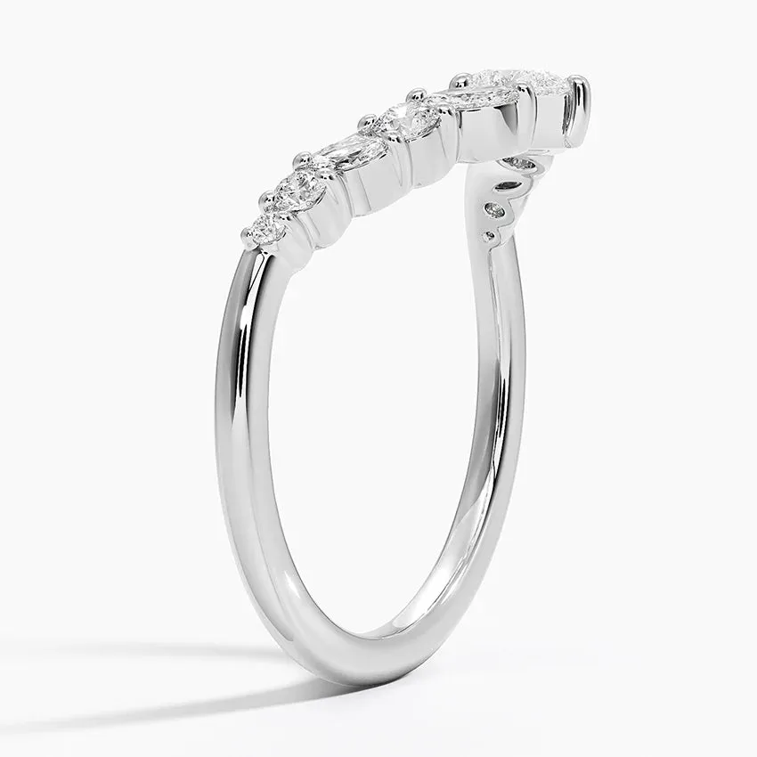 Floriana Contoured Wedding Band Ring - LR112