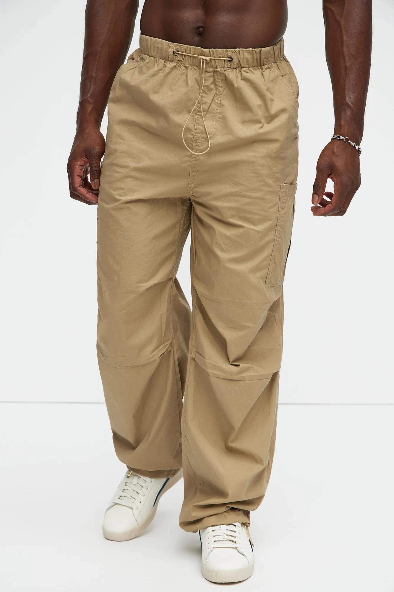 Go Big Parachute Joggers - Khaki