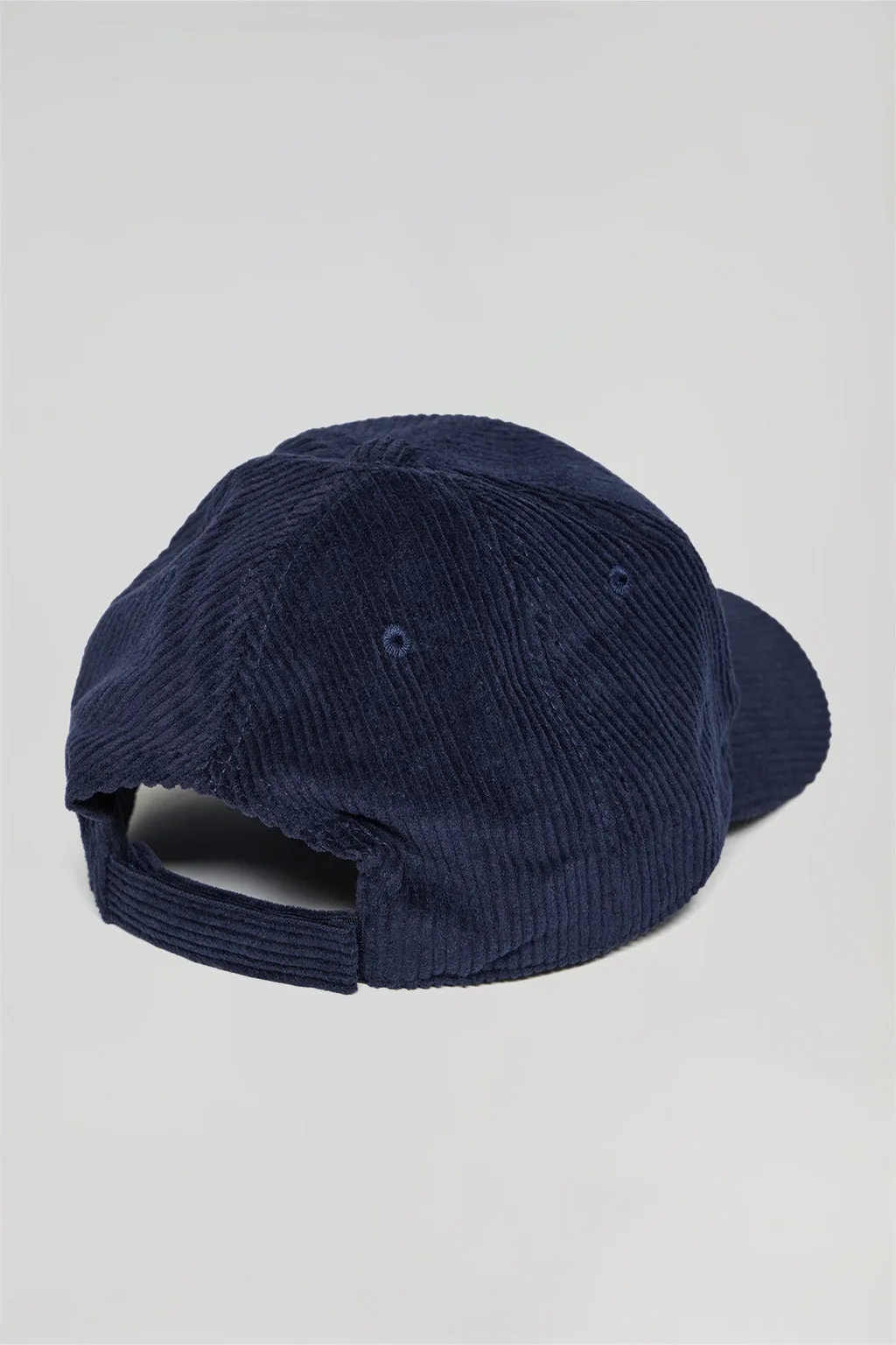 Gorra de pana beisbolera azul marino con logo Polo Club