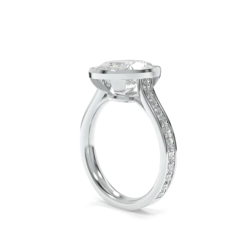 Gwen Ring - 3.31ct E VS1 Oval Lab Grown Diamond