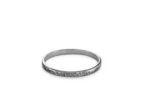 Hammered Stacking Ring - Silver