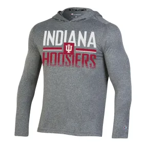 Indiana Hoosiers Heathered Impact Hooded Long Sleeve T-Shirt