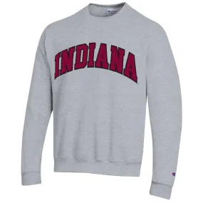 Indiana Hoosiers Twill Arch Powerblend Grey Crew