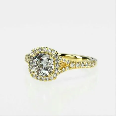 Joy Halo Diamond Engagement Ring [Setting Only] - EC101