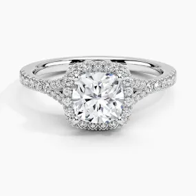 Joy Halo Diamond Engagement Ring [Setting Only] - EC101