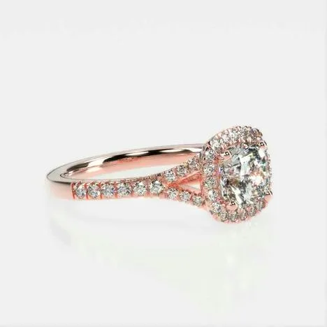 Joy Halo Diamond Engagement Ring [Setting Only] - EC101