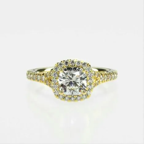 Joy Halo Diamond Engagement Ring [Setting Only] - EC101