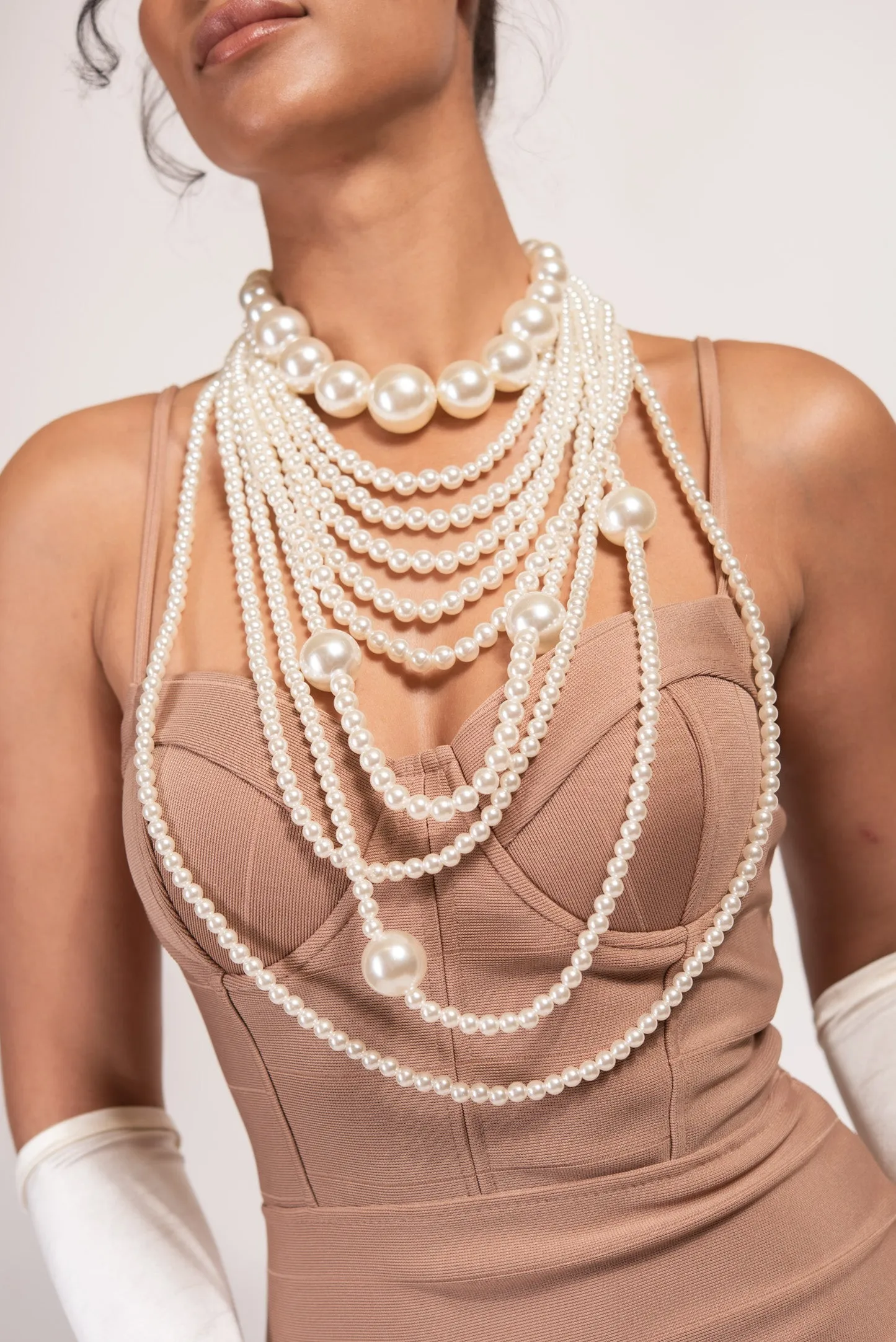 Juliana Multi-Layer Statement Pearl Necklace & Earring Set