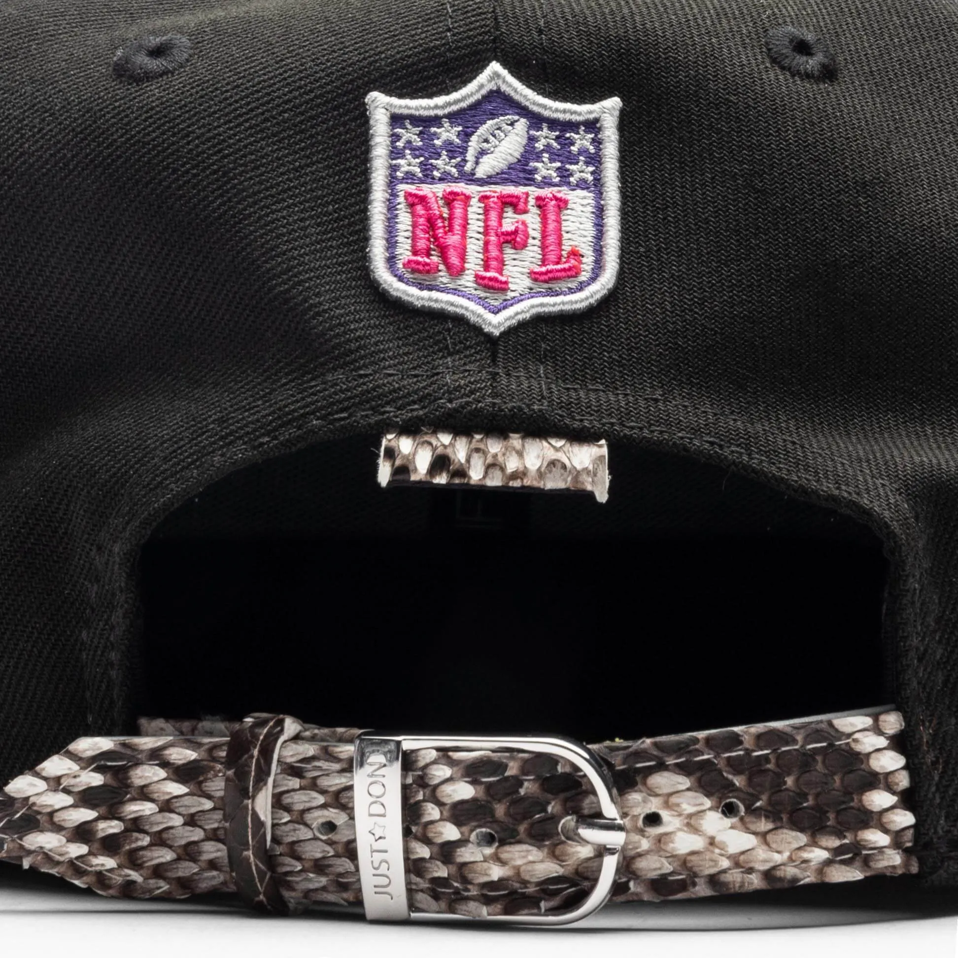 Just Don x Usher Super Bowl LVIII 9FIFTY Snapback Hat - Black/Natural Python