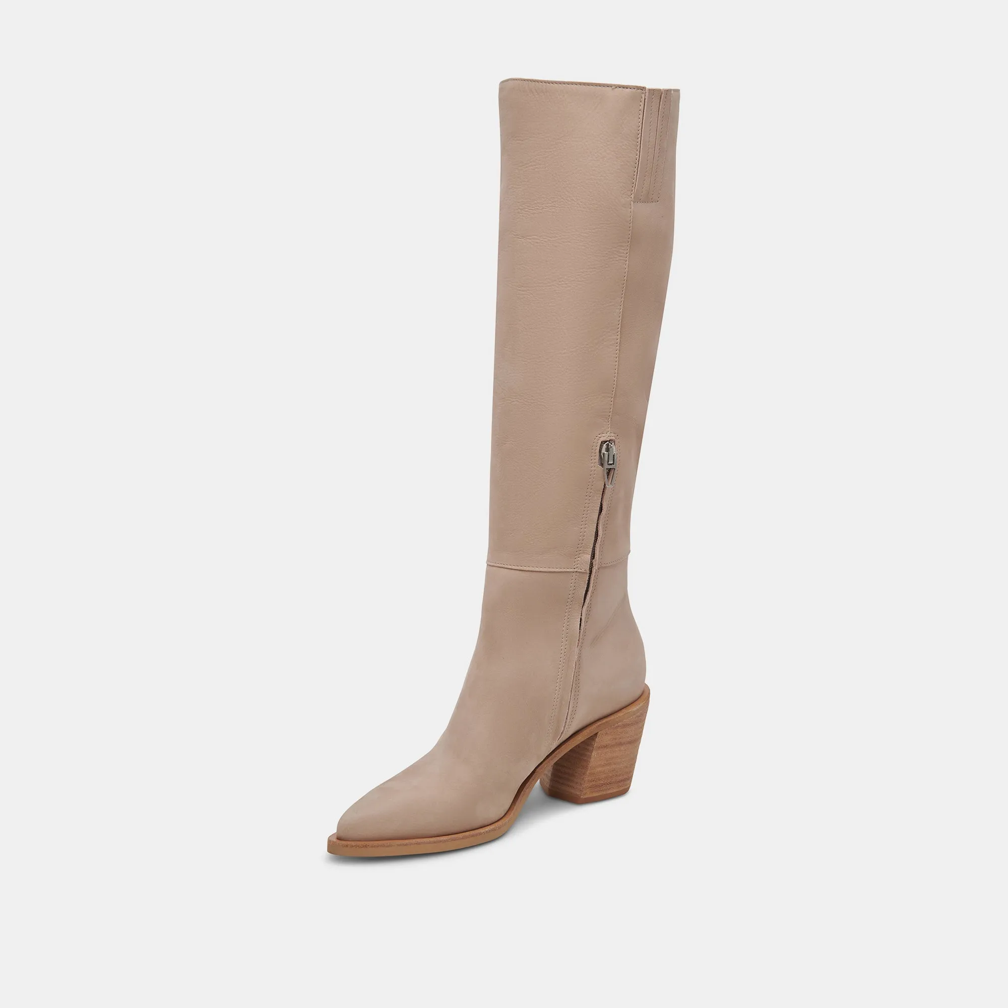 KRISTY BOOTS TAUPE LEATHER