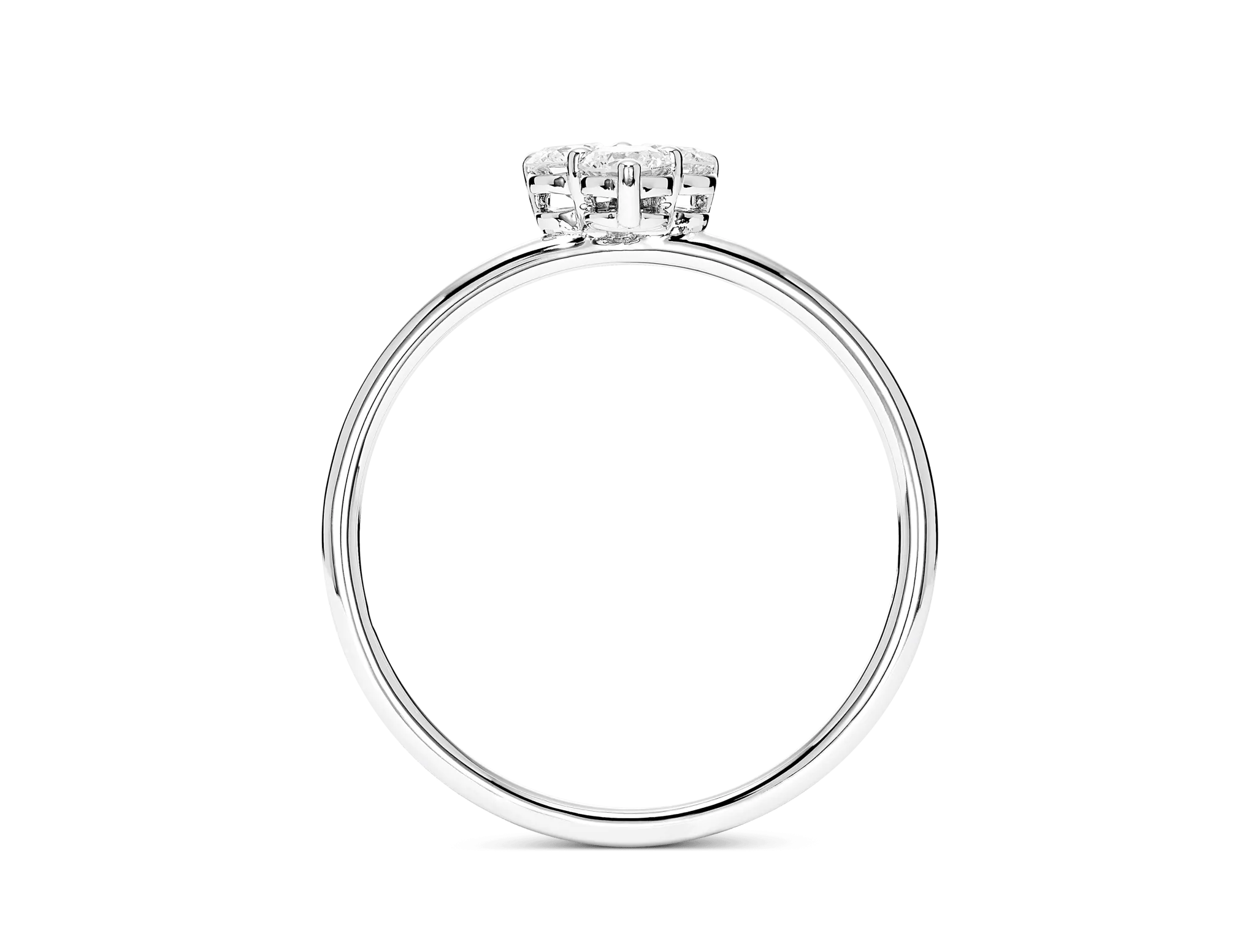 Lab-Grown Diamond ct. tw. Mini Trio Round Brilliant Ring | White