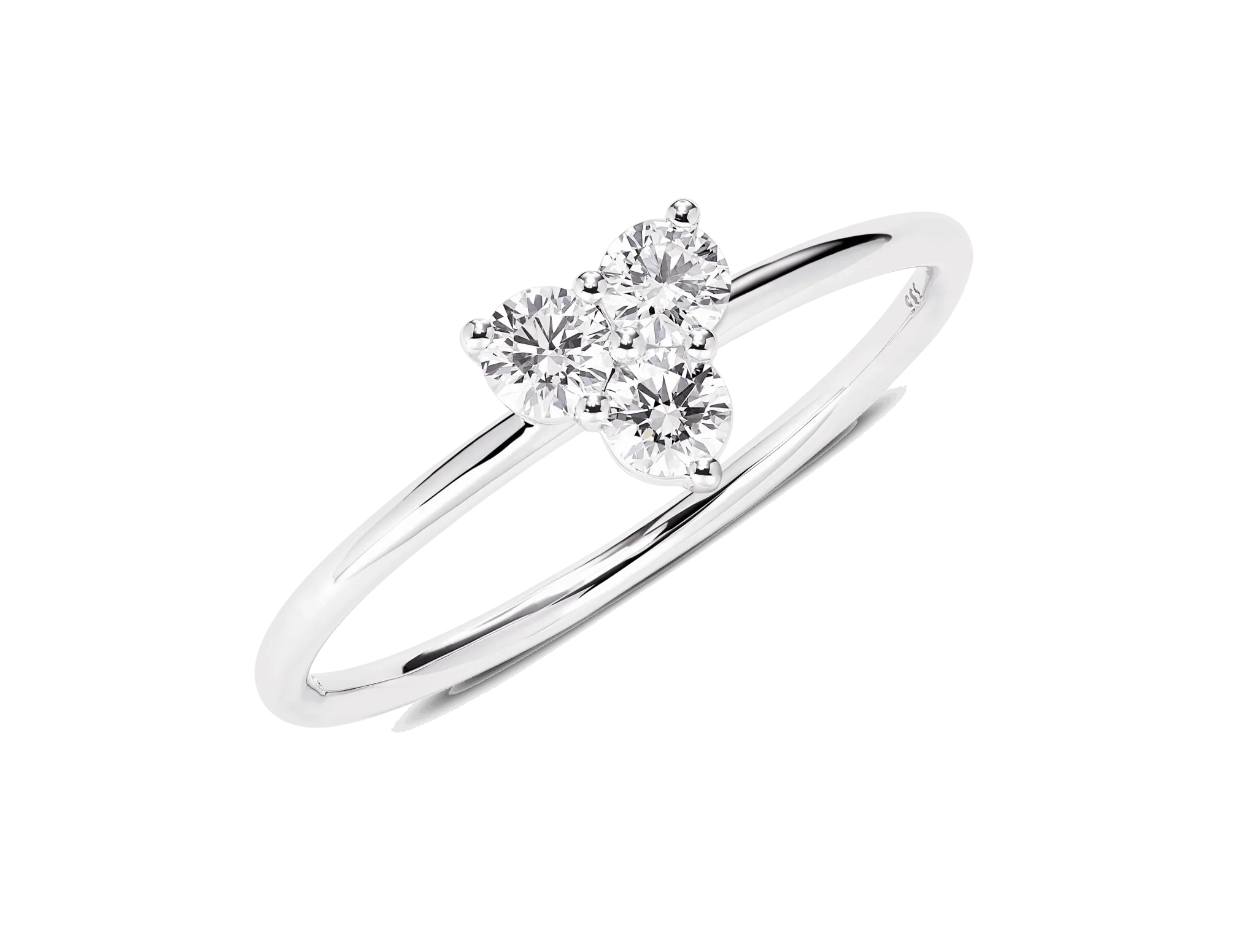 Lab-Grown Diamond ct. tw. Mini Trio Round Brilliant Ring | White