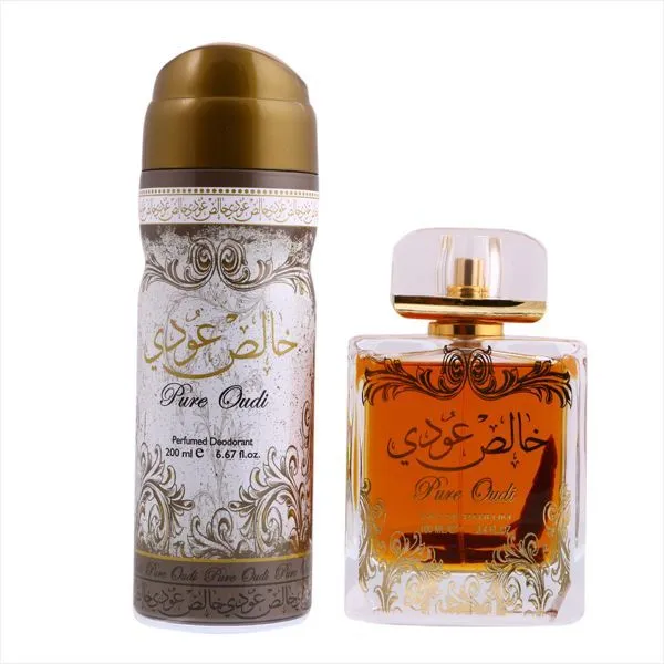 Lattafa Khalis Pure Oudi Gift Set (EDP 100ml    Deodorant 200ml)