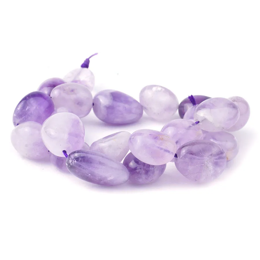 Lavender Amethyst 15-18X18-25mm Nugget Feather - 15-16 Inch