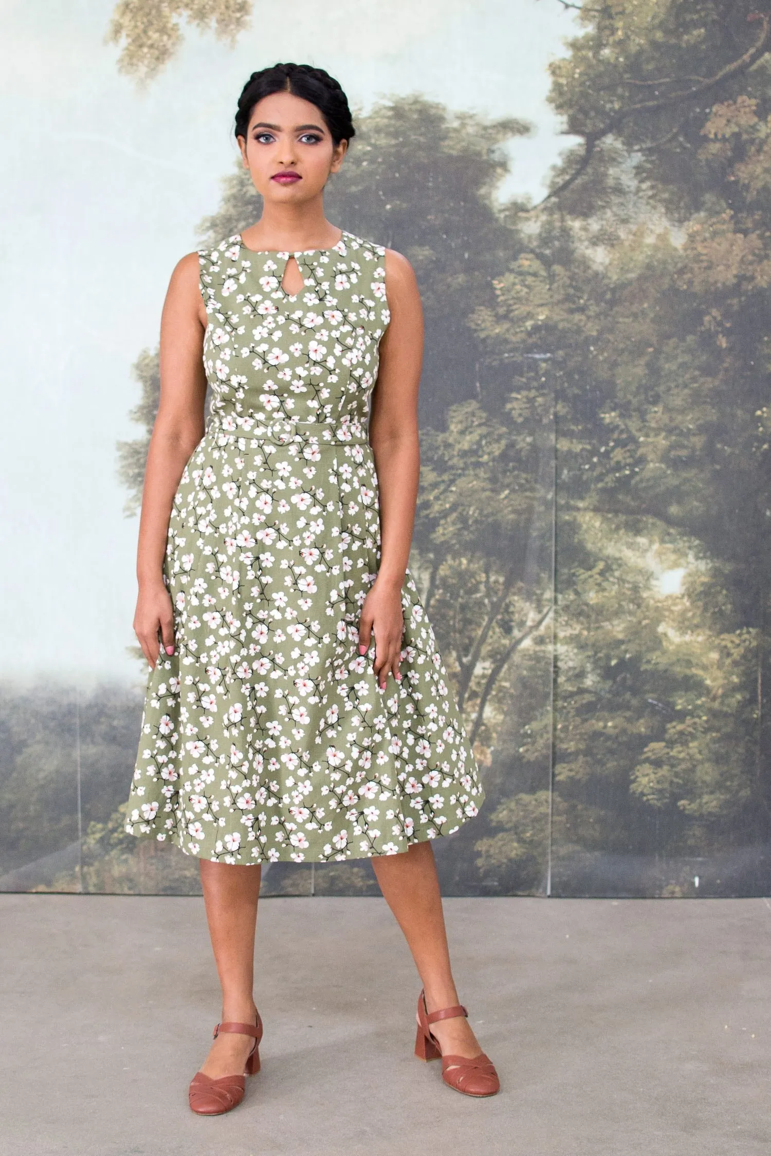 Meadow Green Floral Dress