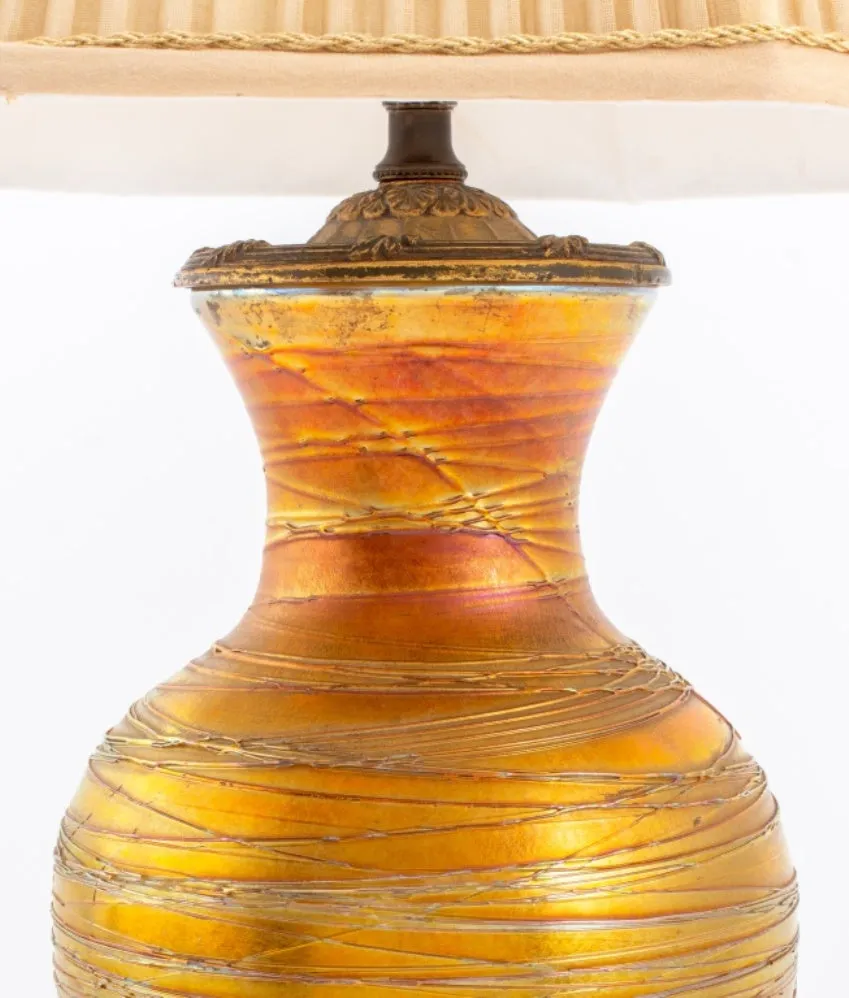 M.S. Co. Lamp with Durand Glass Vase Base