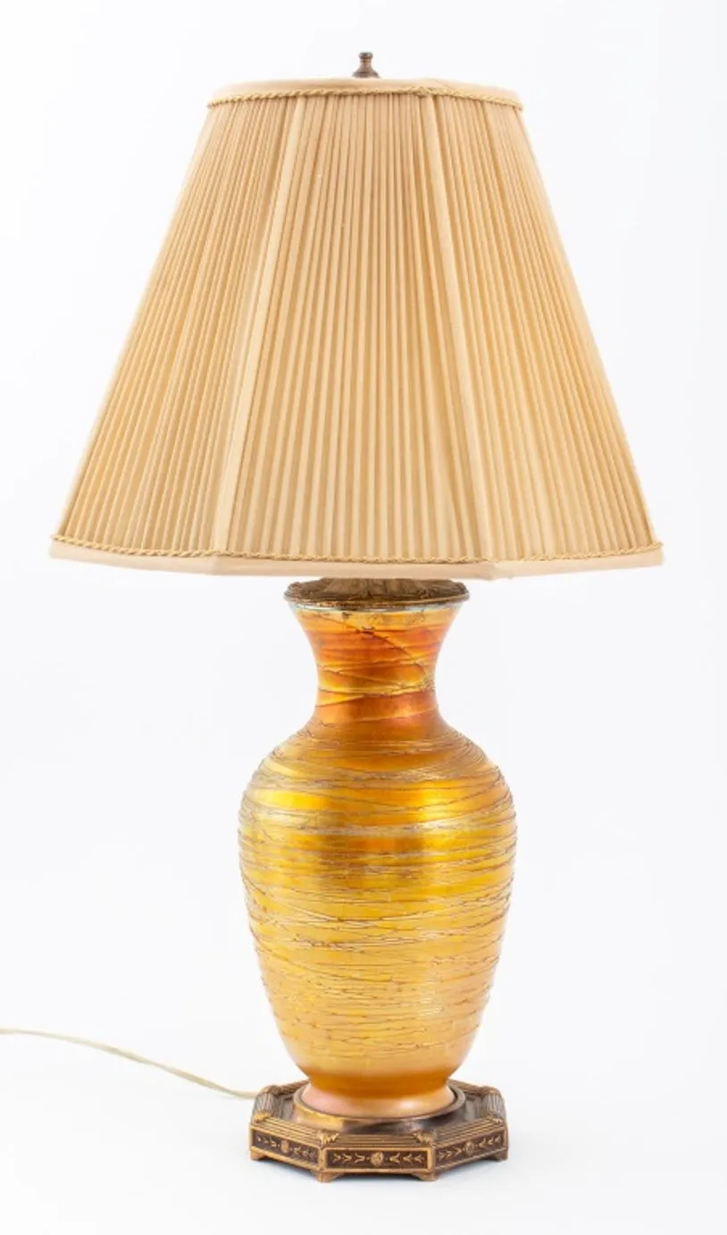 M.S. Co. Lamp with Durand Glass Vase Base