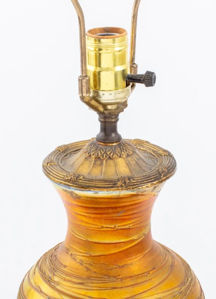 M.S. Co. Lamp with Durand Glass Vase Base